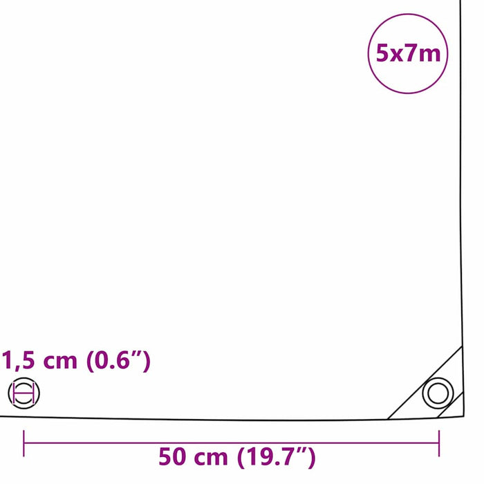 Pânză 650g / m² Portocaliu 5 x 7 m Pânză cu acoperire PVC - WALTI WALTI