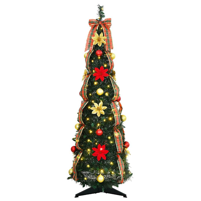Brad de Crăciun artificial cu 50 LED cu suport Verde 120 cm PVC - WALTI WALTI