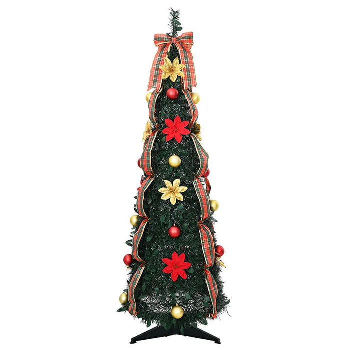 Brad de Crăciun artificial cu 50 LED cu suport Verde 120 cm PVC - WALTI WALTI