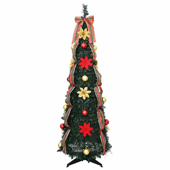 Brad de Crăciun artificial cu 100 LED Verde 150 cm PVC - WALTI WALTI