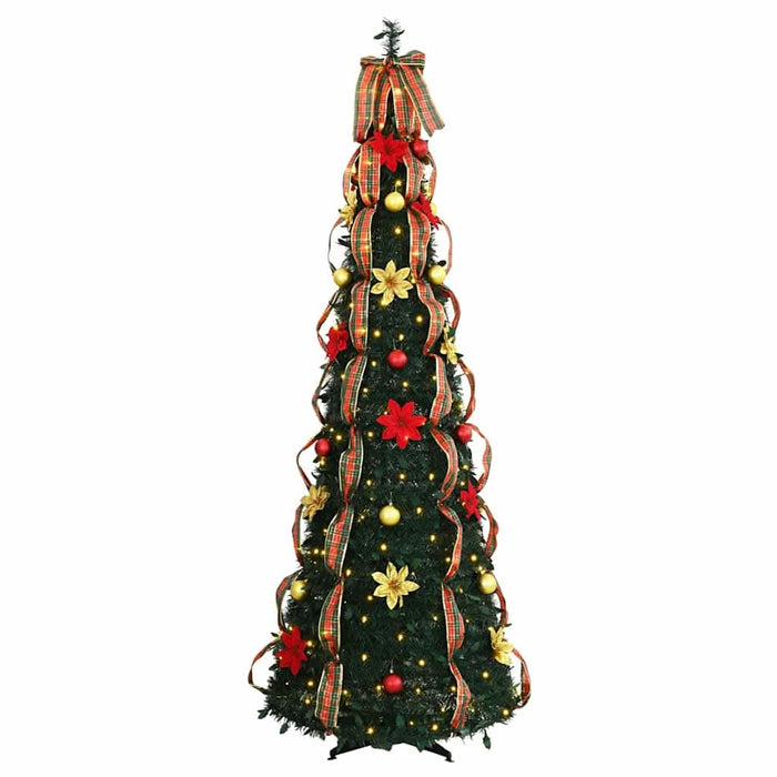 Brad de Crăciun artificial cu 200 LED Verde 210 cm PVC - WALTI WALTI