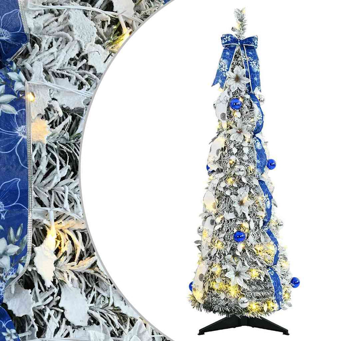 Brad de Crăciun artificial cu 50 LED cu suport Verde 120 cm PVC - WALTI WALTI