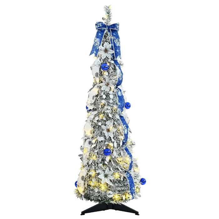 Brad de Crăciun artificial cu 50 LED cu suport Verde 120 cm PVC - WALTI WALTI