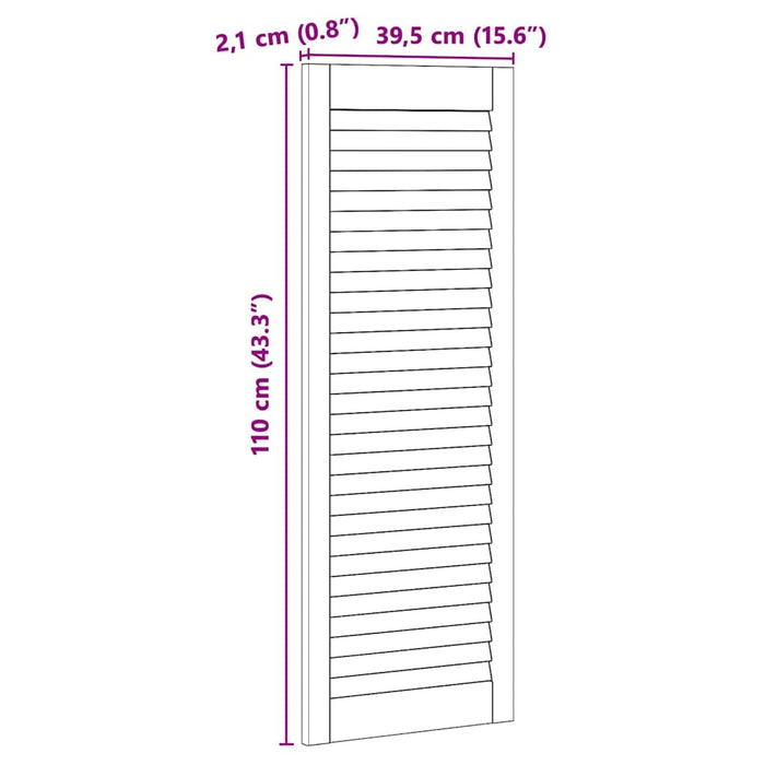 Uși de cabinet 4 pcs Maro 110 x 39.5 x 2.1 cm Lemn masiv de pin - WALTI WALTI