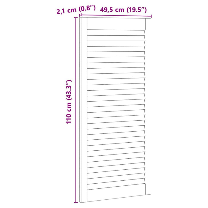 Uși de cabinet 4 pcs Maro 110 x 49.5 x 2.1 cm Lemn masiv de pin - WALTI WALTI