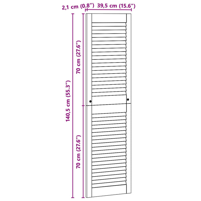 Ușă de Dulap cu ușă 4 pcs natural 140,5 x 2,1 x 39,5 cm - WALTI WALTI