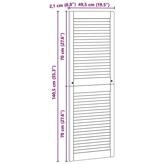 Ușă de Dulap cu ușă 4 pcs natural 49,5 x 2,1 x 140,5 cm - WALTI WALTI