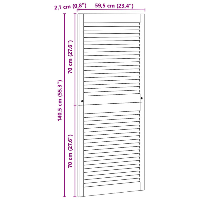 Ușă de Dulap cu ușă 4 pcs natural 140,5 x 2,1 x 59,5 cm - WALTI WALTI