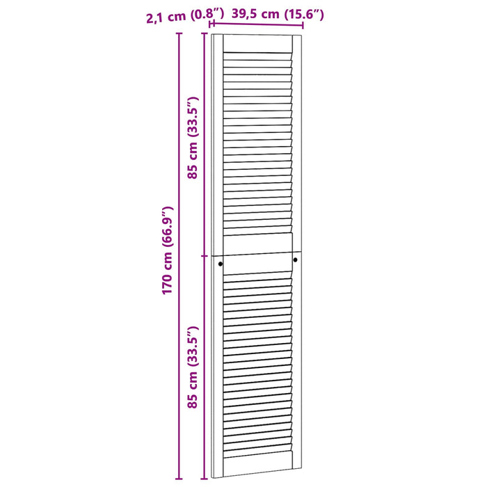 Ușă de Dulap cu ușă 4 pcs natural 170 x 2,1 x 39,5 cm - WALTI WALTI