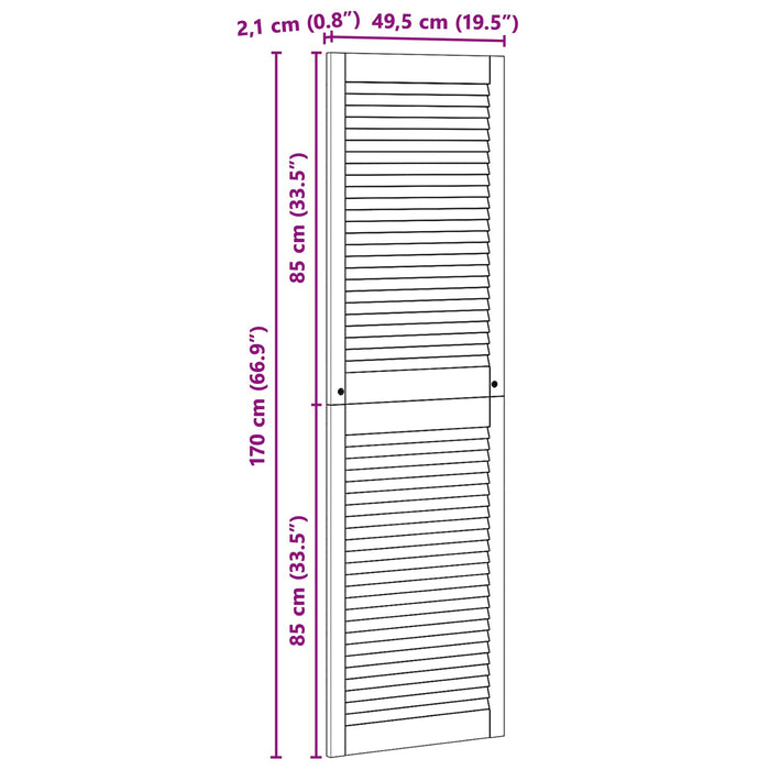 Ușă de Dulap cu ușă 4 pcs natural 170 x 2,1 x 49,5 cm - WALTI WALTI