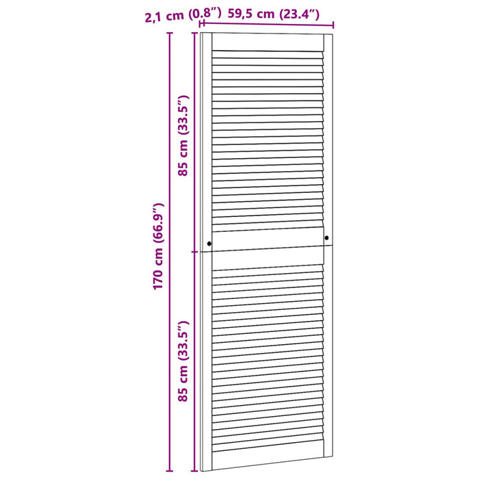 Ușă de Dulap cu ușă 4 pcs natural 170 x 2,1 x 59,5 cm - WALTI WALTI