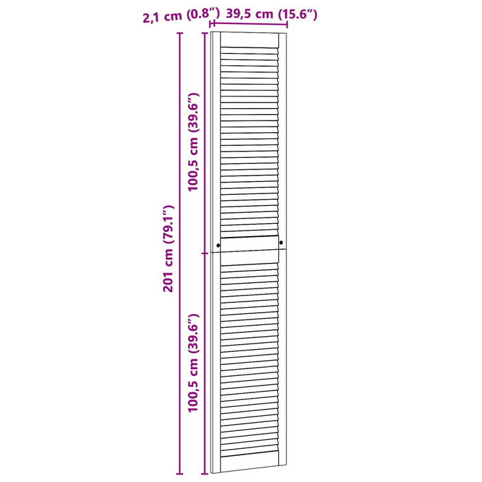 Ușă de Dulap cu ușă 4 pcs natural 201 x 2,1 x 39,5 cm - WALTI WALTI