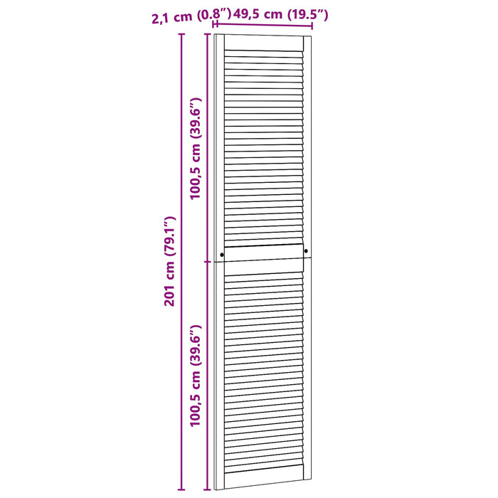 Ușă de Dulap cu ușă 4 pcs natural 201 x 2,1 x 49,5 cm - WALTI WALTI