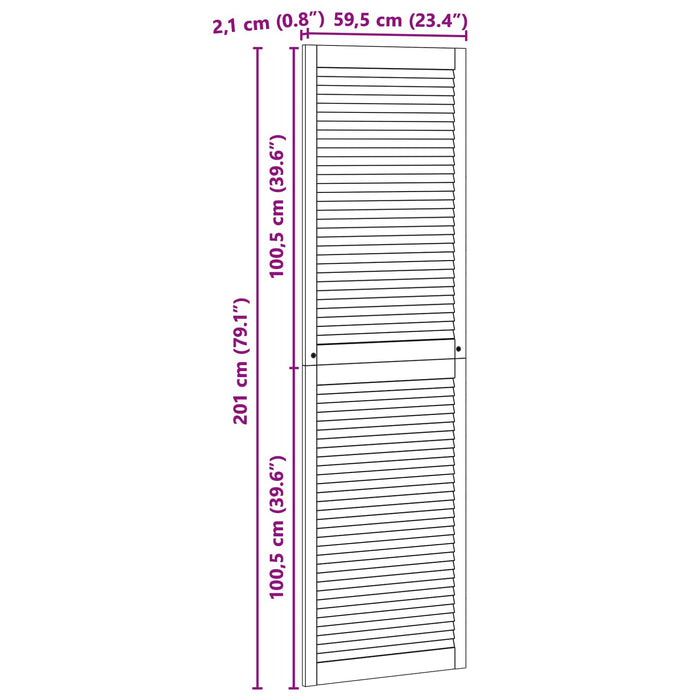Ușă de Dulap cu ușă 4 pcs natural 201 x 2,1 x 59,5 cm - WALTI WALTI