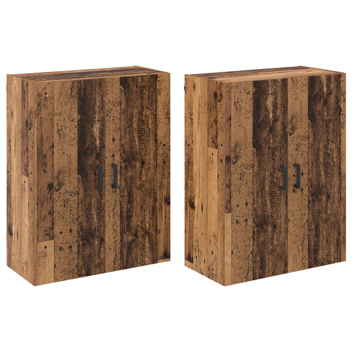 Dulap montat pe perete 2 pcs Lemn vechi 69,5 x 34 x 90 cm - WALTI WALTI