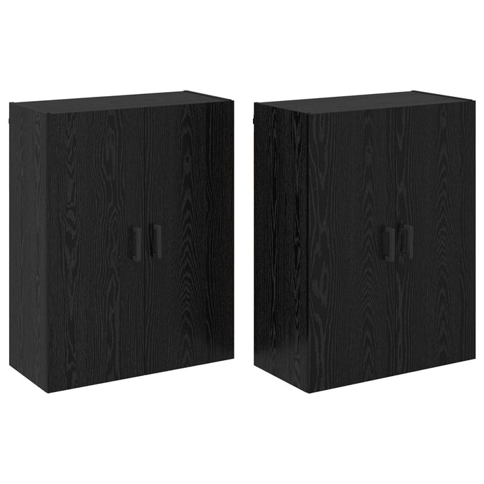 Dulap montat pe perete 2 pcs Stejar Negru 69,5 x 34 x 90 cm - WALTI WALTI