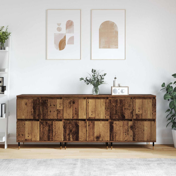 Dulap de depozitare 3 pcs Lemn vechi 60 x 35 x 70 cm - WALTI WALTI