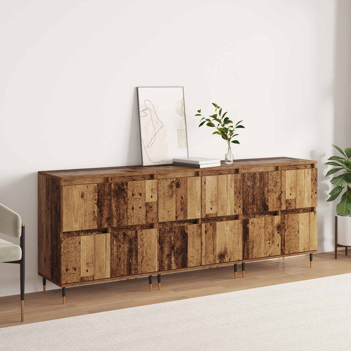 Dulap de depozitare 3 pcs Lemn vechi 60 x 35 x 70 cm - WALTI WALTI
