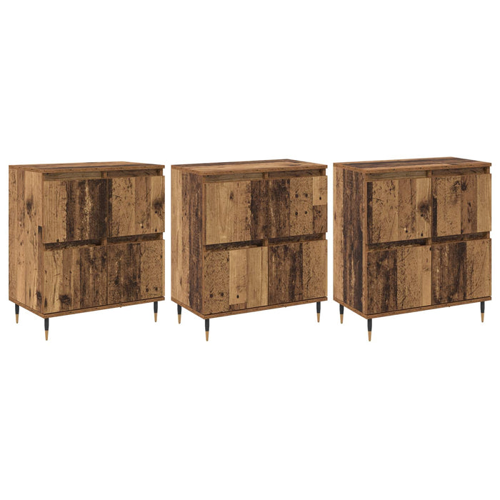 Dulap de depozitare 3 pcs Lemn vechi 60 x 35 x 70 cm - WALTI WALTI