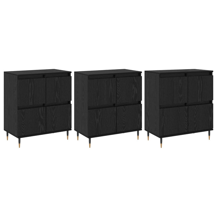 Dulap de depozitare 3 pcs Stejar Negru 60 x 35 x 70 cm - WALTI WALTI