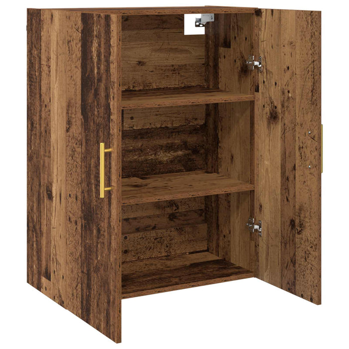 Dulap montat pe perete 2 pcs Lemn vechi 69,5 x 34 x 90 cm - WALTI WALTI
