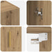 Dulap montat pe perete 2 pcs Stejar Artizanal 69,5 x 34 x 90 cm - WALTI WALTI