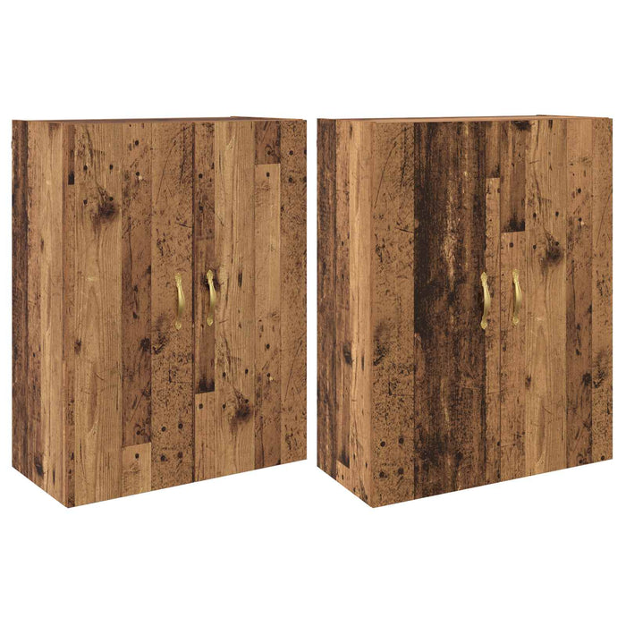 Dulap montat pe perete 2 pcs Lemn vechi 69,5 x 34 x 90 cm - WALTI WALTI
