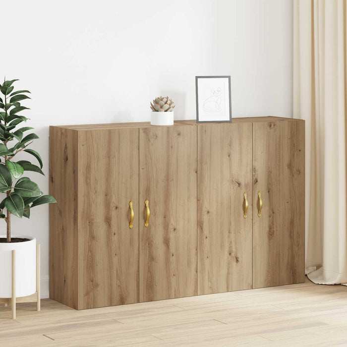 Dulap montat pe perete 2 pcs Stejar Artizanal 69,5 x 34 x 90 cm - WALTI WALTI