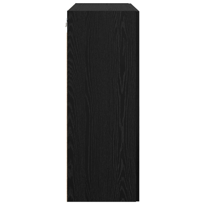 Dulap montat pe perete 2 pcs Stejar Negru 69,5 x 34 x 90 cm - WALTI WALTI