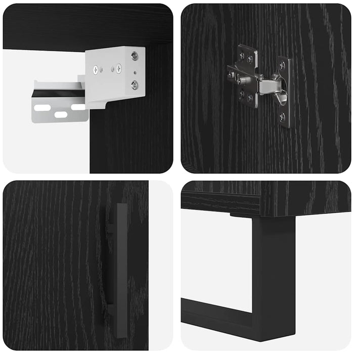 Bufet 2 pcs Stejar negru Lemn compozit - WALTI WALTI