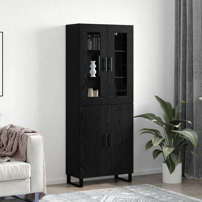 Bufet 2 pcs Stejar negru Lemn compozit - WALTI WALTI