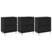 Bufeturi 3 pcs Stejar Negru - WALTI WALTI