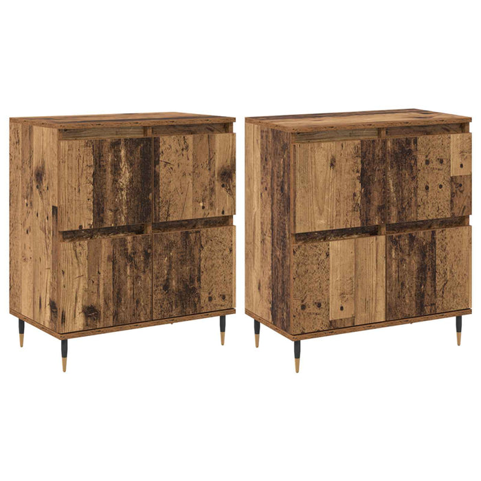 Dulap de depozitare 2 pcs Lemn vechi 60 x 35 x 70 cm - WALTI WALTI