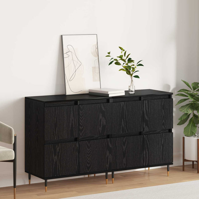 Dulap de depozitare 2 pcs Stejar Negru 60 x 35 x 70 cm - WALTI WALTI