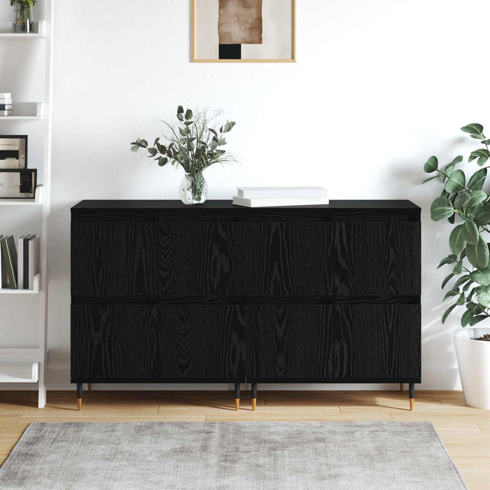 Dulap de depozitare 2 pcs Stejar Negru 60 x 35 x 70 cm - WALTI WALTI
