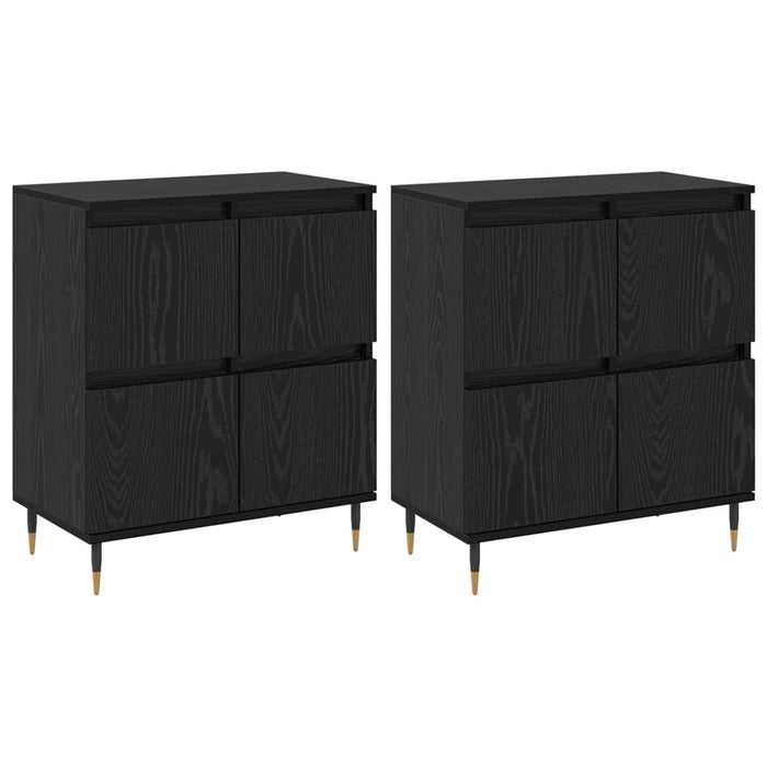 Dulap de depozitare 2 pcs Stejar Negru 60 x 35 x 70 cm - WALTI WALTI