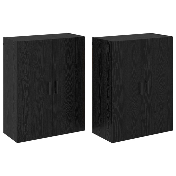 Dulap montat pe perete 2 pcs Stejar Negru 69,5 x 34 x 90 cm - WALTI WALTI