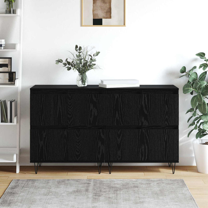 Bufeturi 2 pcs Stejar negru - WALTI WALTI