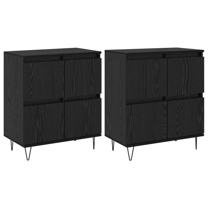 Bufeturi 2 pcs Stejar negru - WALTI WALTI