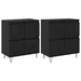 Bufeturi 2 pcs Stejar negru - WALTI WALTI