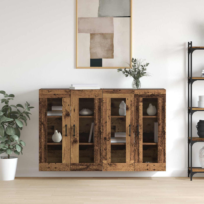 Mobilier cu Montaj pe Perete 2 pcs Lemn vechi 69,5 x 34 x 90 cm - WALTI WALTI