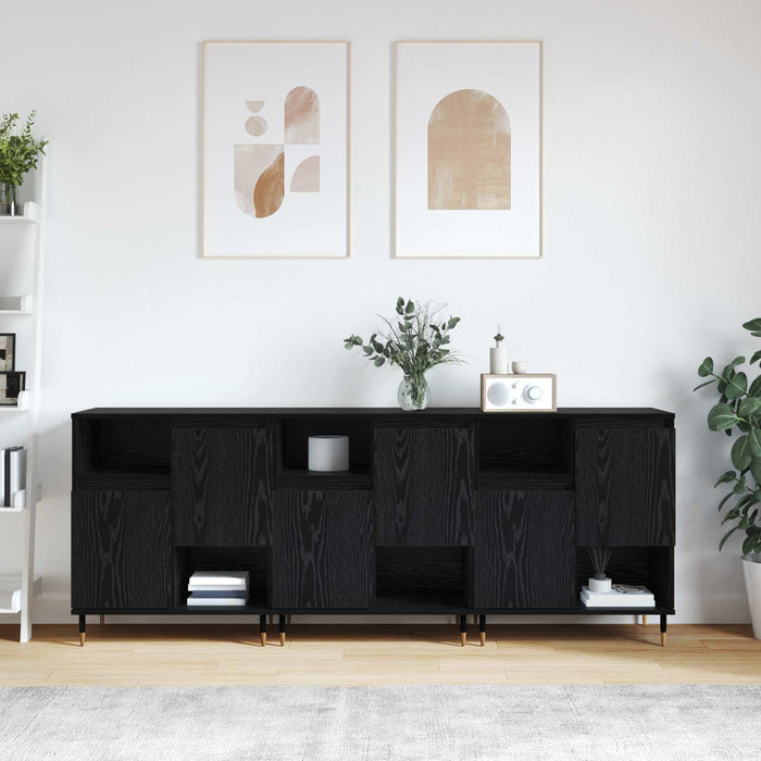 Bufeturi 3 pcs Stejar Negru - WALTI WALTI