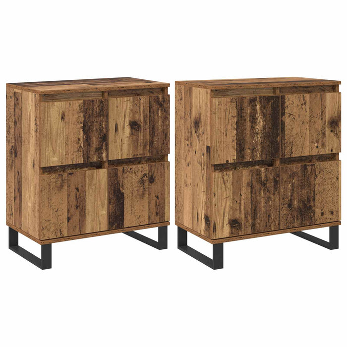 Bufet 2 pcs Lemn vechi 60 x 35 x 70 cm - WALTI WALTI