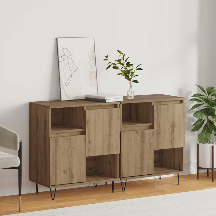 Bufet 2 pcs Stejar Artizanal 60 x 35 x 70 cm - WALTI WALTI
