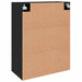 Dulap montat pe perete 2 pcs Stejar Negru 69,5 x 34 x 90 cm - WALTI WALTI