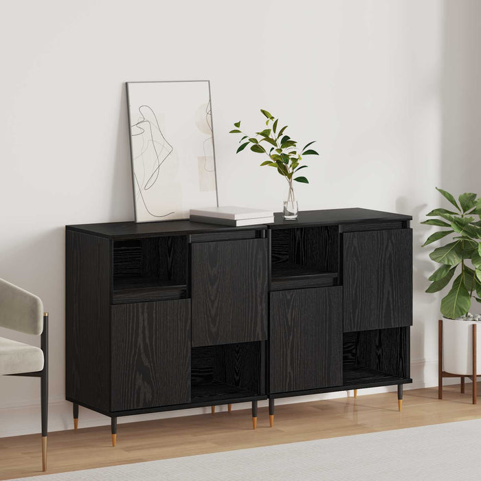 Bufeturi 2 pcs Stejar negru - WALTI WALTI