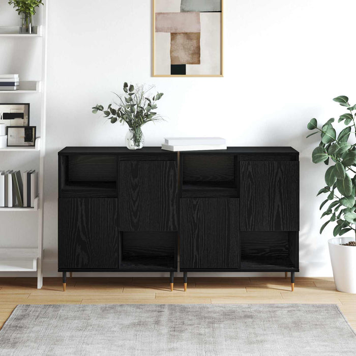 Bufeturi 2 pcs Stejar negru - WALTI WALTI