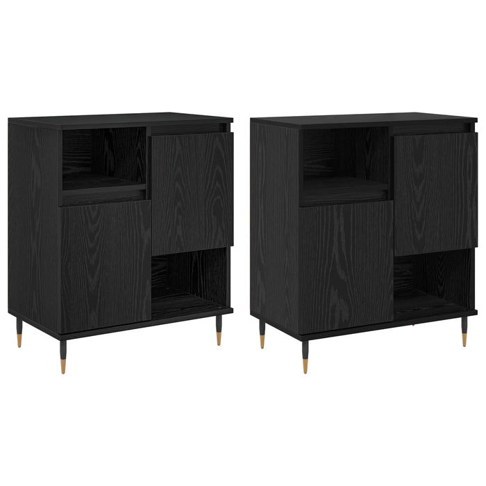 Bufeturi 2 pcs Stejar negru - WALTI WALTI