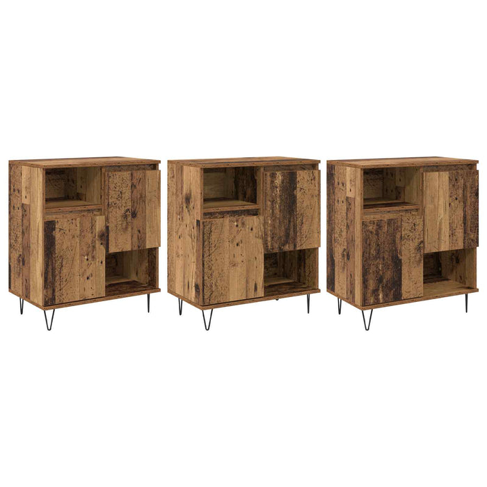 Bufet 3 pcs Lemn vechi 60 x 35 x 70 cm - WALTI WALTI
