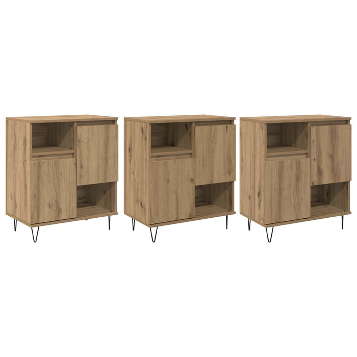 Bufet 3 pcs Stejar Artizanal 60 x 35 x 70 cm - WALTI WALTI